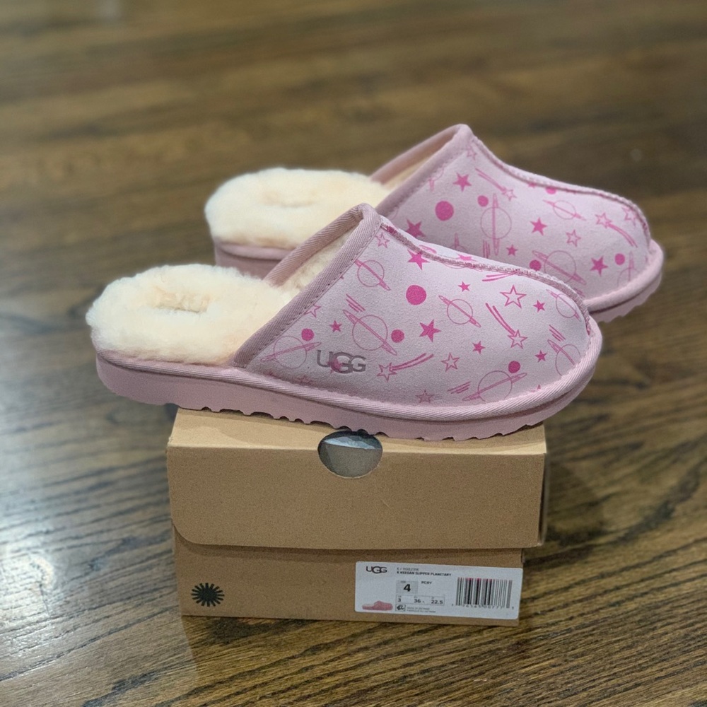 New Ugg Keegan Slide Slipper Planetary Pink Kids US Size 4